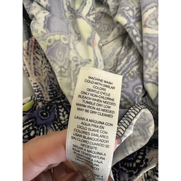 Chico's Geometric Palazzo Pants 2 Large Wide Leg Artsy Festival - Picture 8 of 8